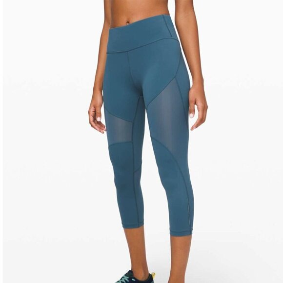 Lululemon Hot Pursuit High-Rise Crop 21" Petrol Blue - Picture 7 of 7